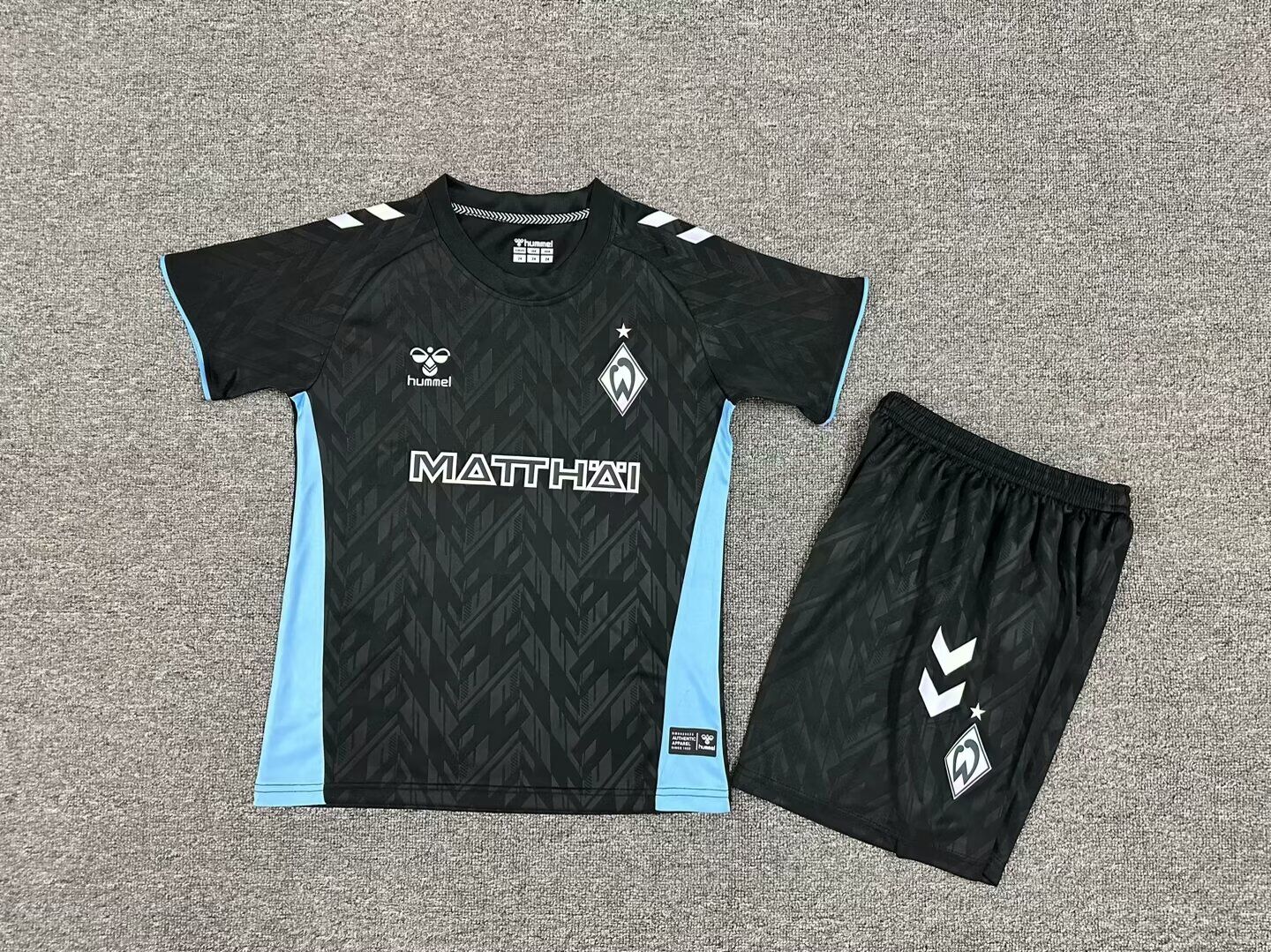 Kids-Werder Bremen 24/25 Third Black/Blue Soccer Jersey